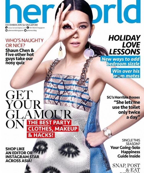 Her World Singapore Dec '15 Cover