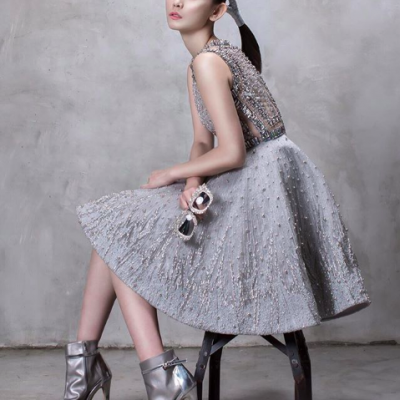 L'Officiel Singapore October 2017 Issue Featuring The Clique HK | Dress by Monica Ivena | Shoes by Thang Shoes | Sunglasses by Rinaldy
