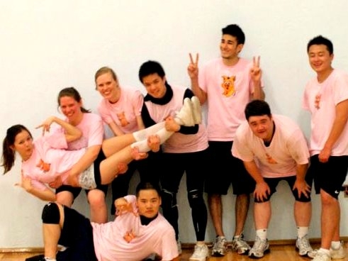 My first dodgeball team that recruited me: PORK! Miss them truck loads!
